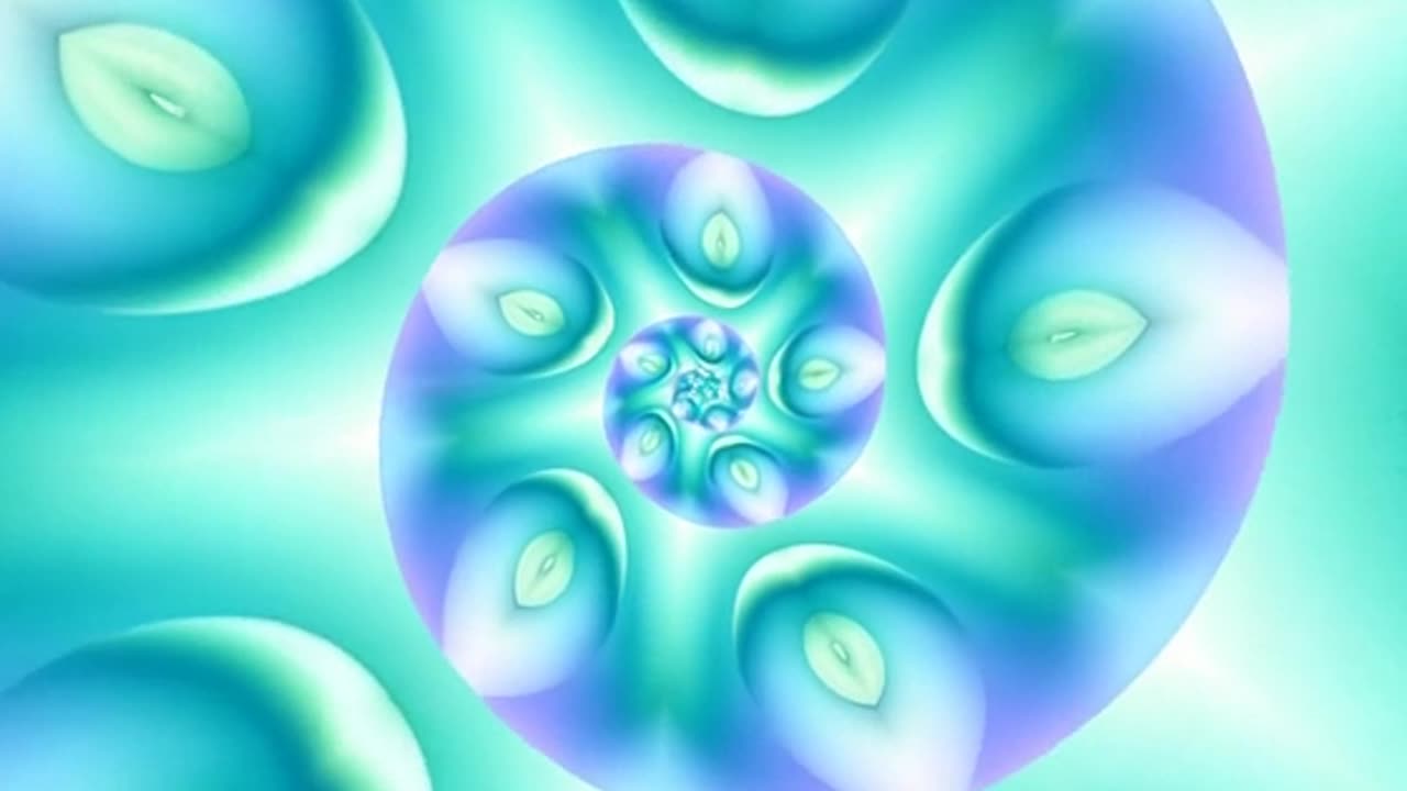 Cool-Colored Mesmerizing Spiral Pattern Visual