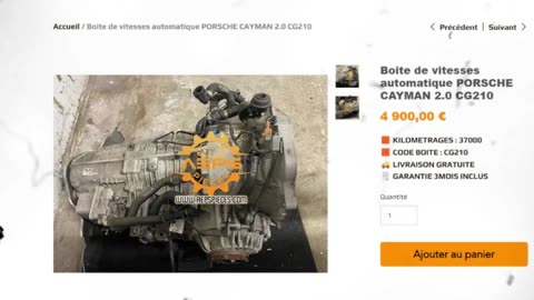 AEPSPIECES.COM - Boite de vitesses automatique PORSCHE CAYMAN 2.0 CG210