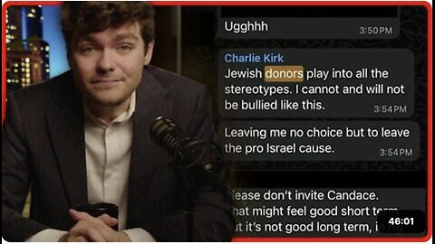Nick Fuentes ~ Was Charlie Kirk DONE With Israel?
			
