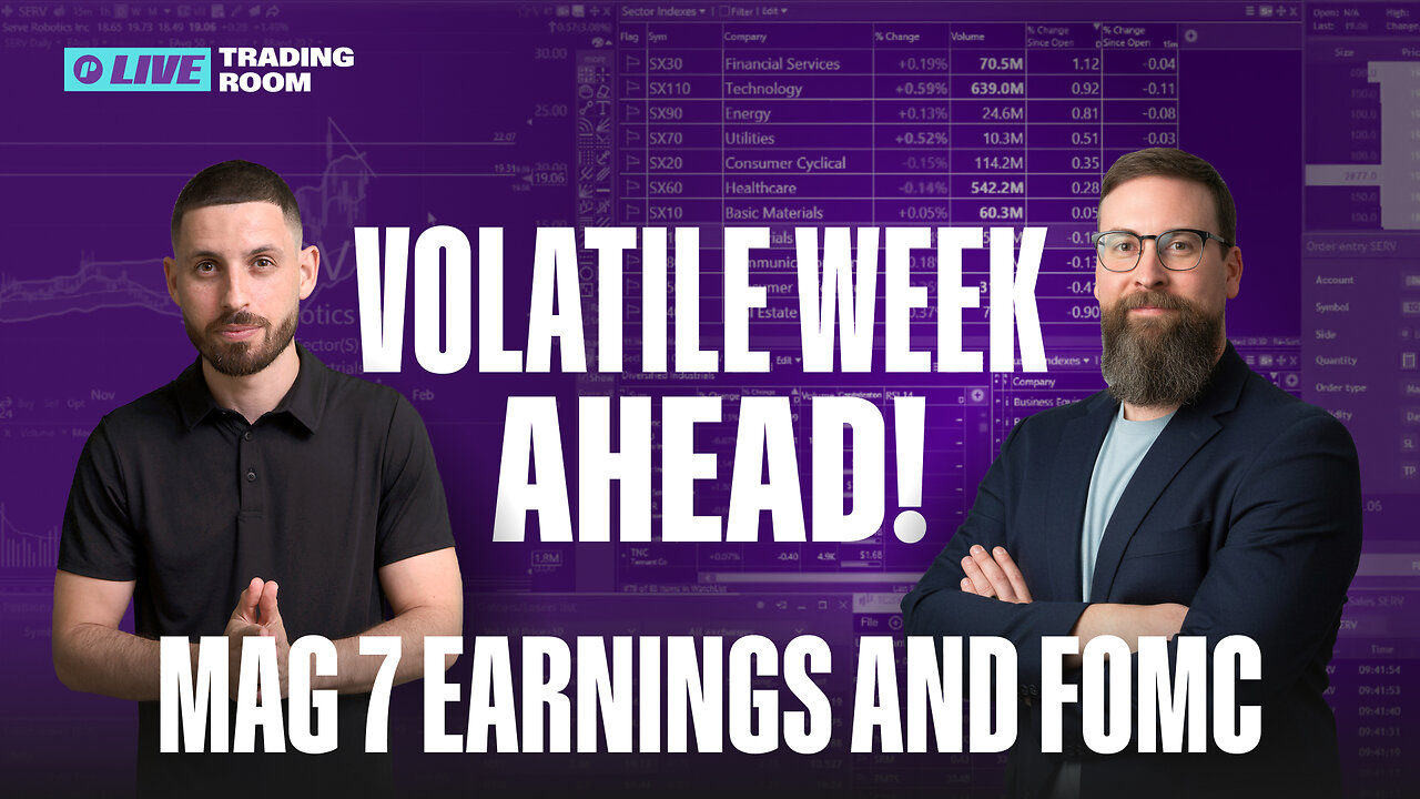 Live Trading: Biggest Earnings Week Yet — Microsoft, Amazon, META, Apple & Google Earnings + FOMC