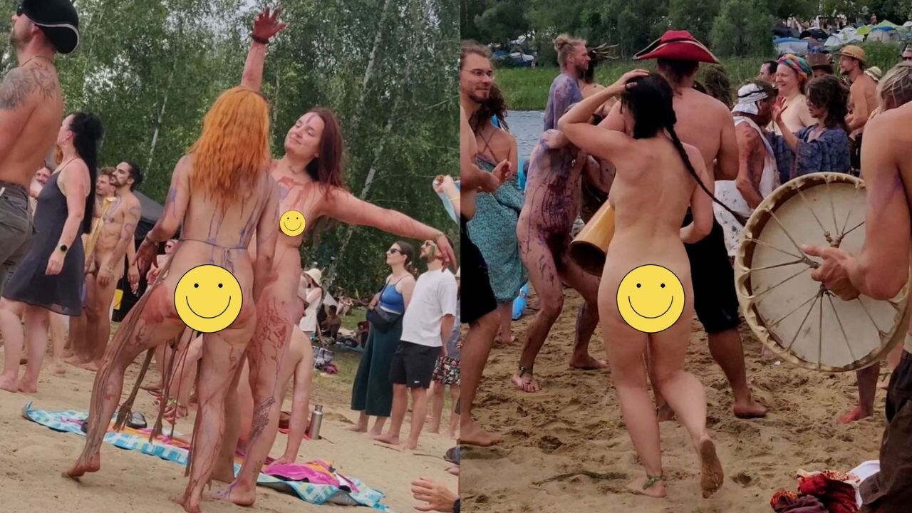 Wild dance on the beach part 1