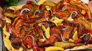 Grilled chicken as if it were charcoal, with a dangerous marinade and all the extras 🔥🔥