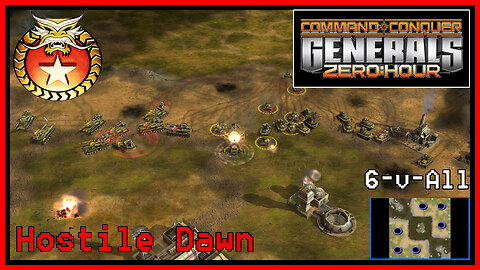 C&C Generals Zero Hour | China | 6-for-All | Hostile Dawn