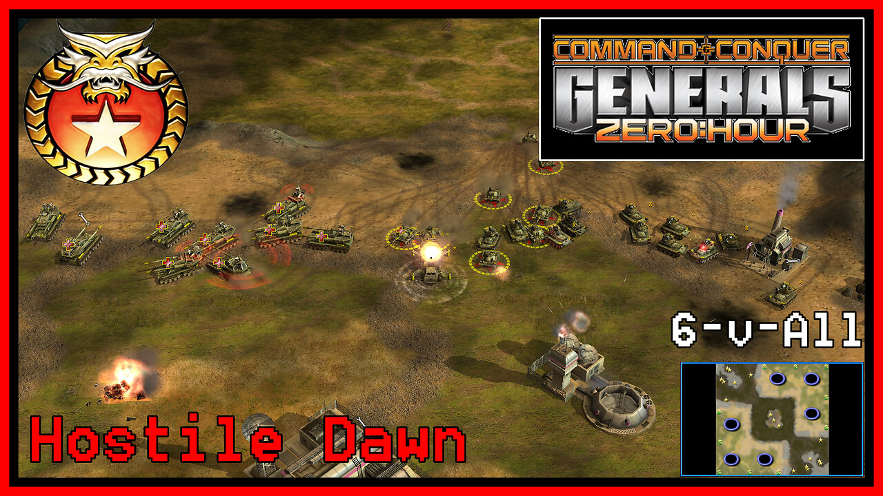 C&C Generals Zero Hour | China | 6-for-All | Hostile Dawn