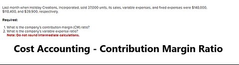 Cost Accounting: Last month when Holiday Creations, Incorporated, sold 37,000 units,