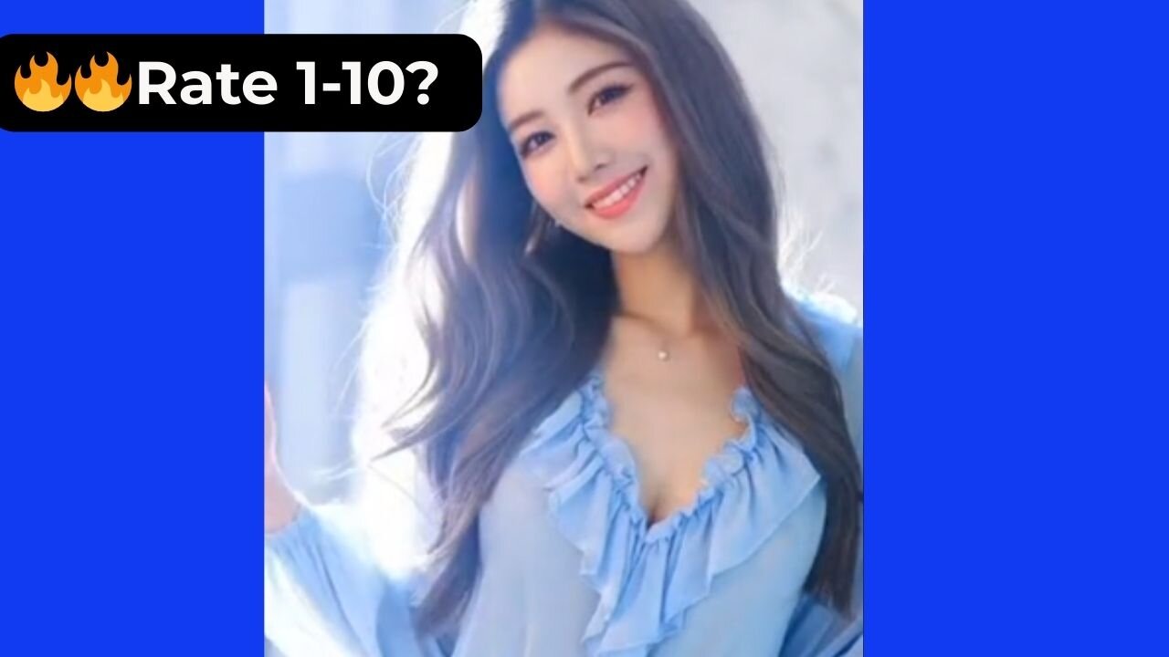 🔥 Rate This Sheer Blue Top & Trousers Outfit 1-10? | Supermodel Elegance 4K