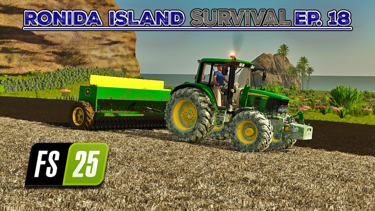 Survival on Ronida Island #18 | Plowing, Spreading Liming & Planting Canola. | Farming Simulator 25