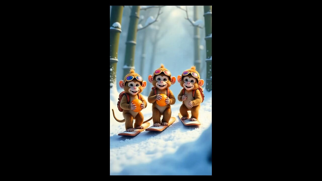 Monkey snowboard