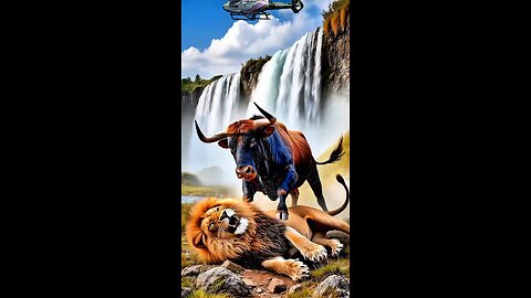 ‎ ‎“Lion’s Fierce Mountain Strike 🦁🔥 | Epic Battle with the Goat at the Peak!”