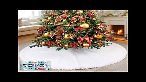 YEAHOME Christmas Tree Skirt 48 Inch White Soft Faux Fur Tree Skirts Review