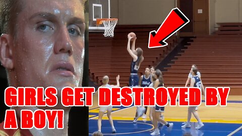 Girls get BRUTALIZED! Transgender almost OUTSCORES entire female basketball team BY HIMSELF!