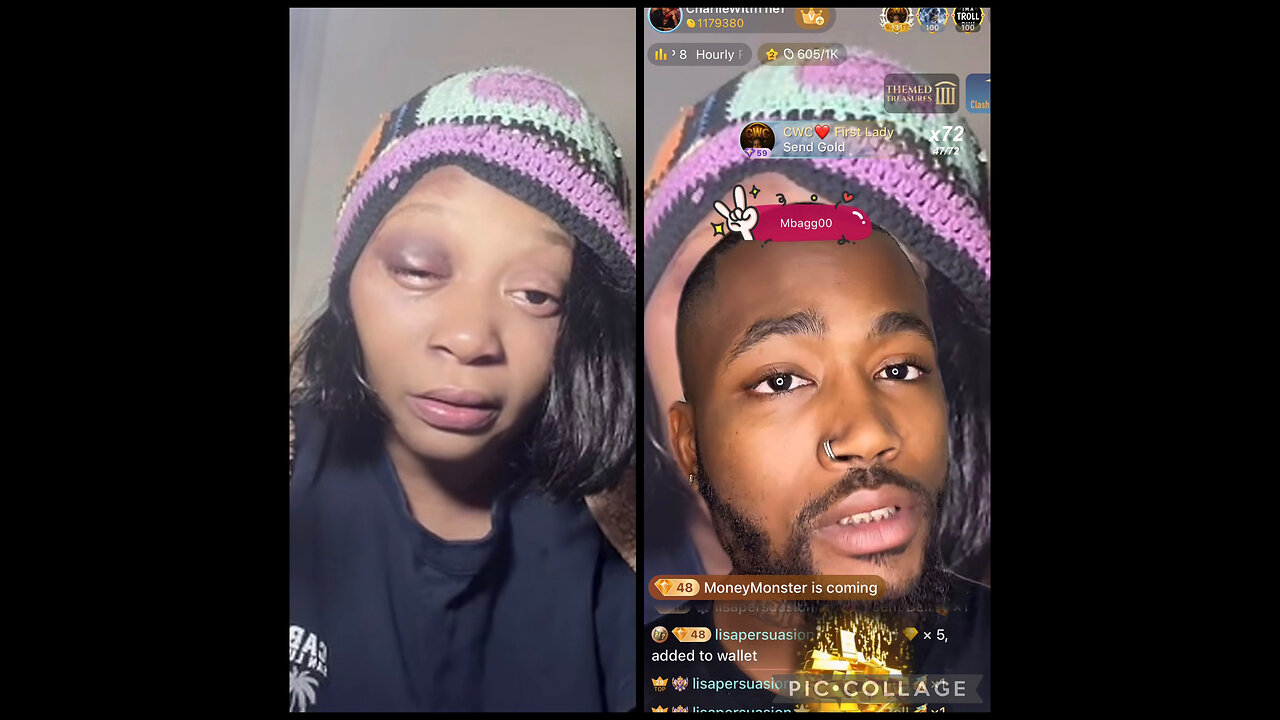 CHARLI CALLS POLICE FOR UPDATE AFTER HE CALLS THEM TO 21 BAD BIH & DROSKI HOUSE AFTER SHE CAMS UP W/ BLK EYE! BIGO LIVE