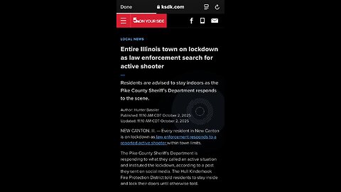 Reports of an active shooter have forced a full lockdown in New Canton, Illinois.