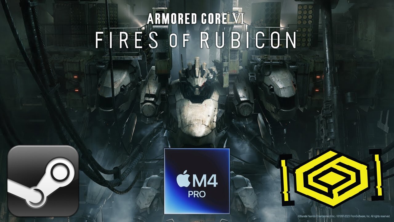 Armored Core VI gameplay & performance demo | CrossOver Preview, M4 Pro Mac mini