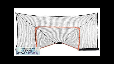 VEVOR Hockey and Lacrosse Goal Backstop with Extended Coverage 12' x 9' Review