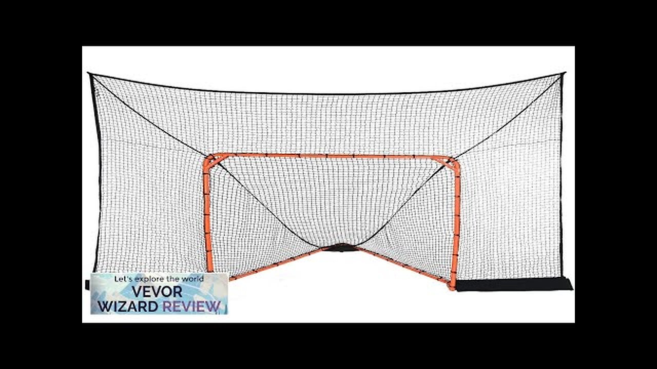 VEVOR Hockey and Lacrosse Goal Backstop with Extended Coverage 12' x 9' Review