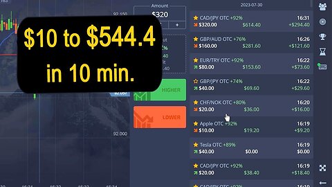 $10 to $544.4 in 10 min.