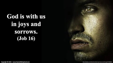 God is with us in joys and sorrows. (Job 16) - A daily Bible study from www.HeartofAShepherd.com.