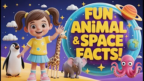 Amazing Fun Facts About Animals and Space for Kids | 3D Learning Video | Educational & Fun