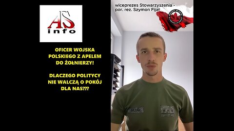Wciągają nas w wojnę! Oficer ze swoim apelem do żołnierzy! Mocne, żołnierskie słowa.