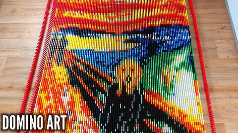 The Scream Made From 7,500 DOMINOES | Domino Art