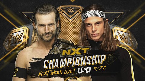 Adam Cole vs Matt Riddle - NXT Championship Match (Full Match)