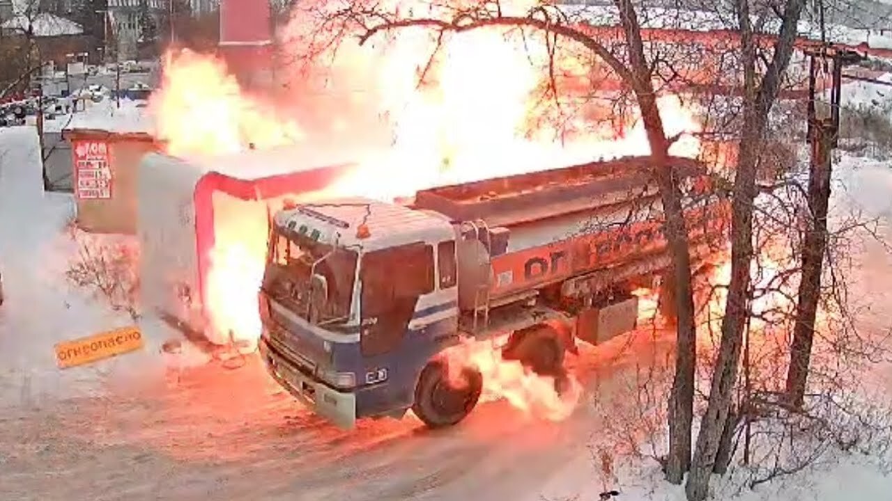 explosion of a gas station in the center of Iskitim PSN Experiment