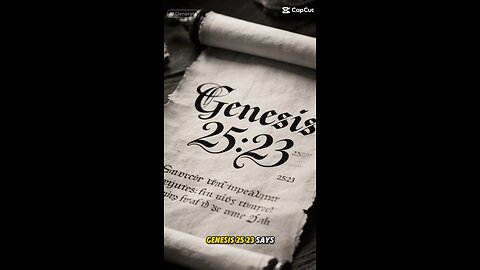 “Two nations are in your womb… the older will serve the younger.” – Genesis 25:23