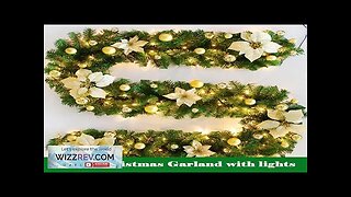 2.7m LED Light Christmas Rattan Wreath Luxury Christmas Decorations Garland Decoration Review