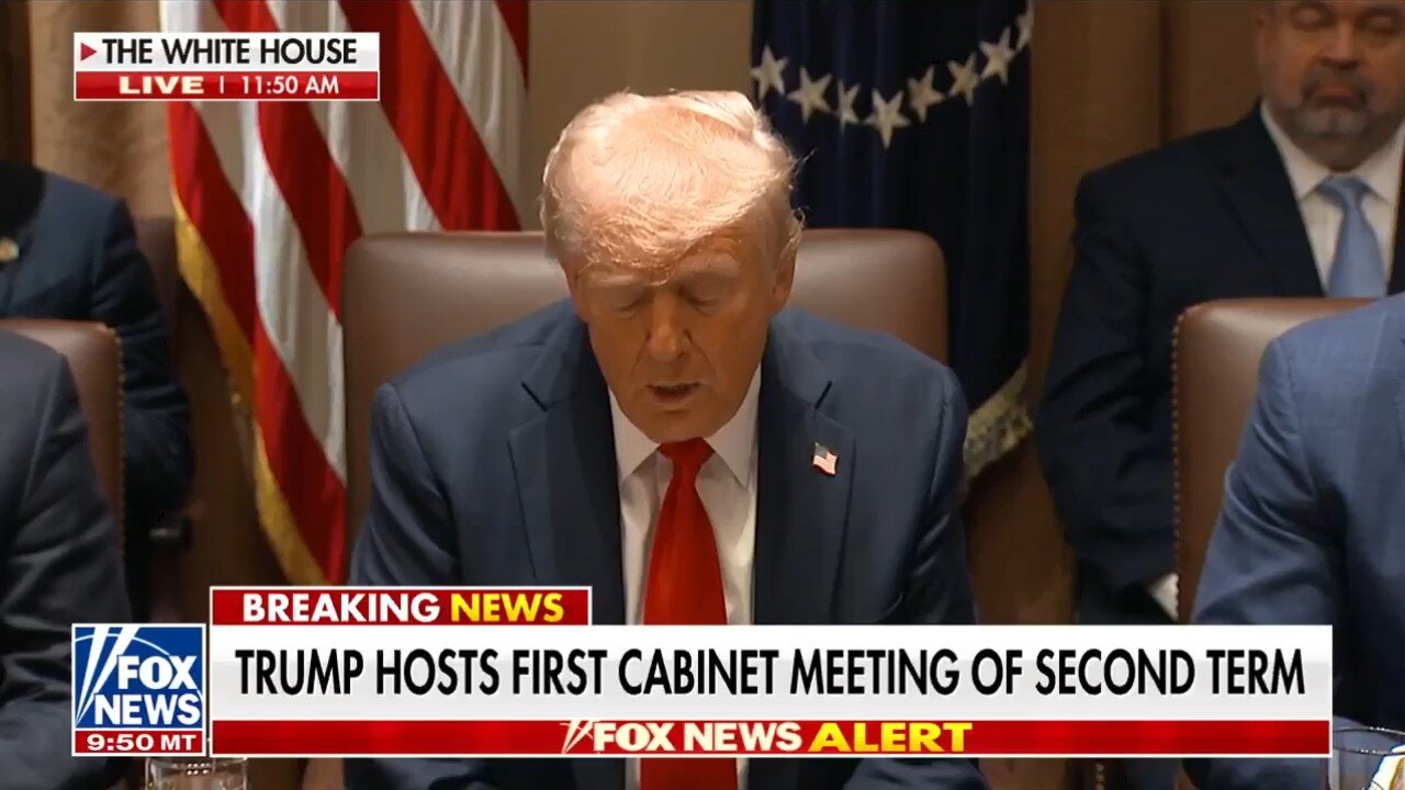 Elon Musk speaks at Trump's first Cabinet meeting: 'The best Cabinet ever'