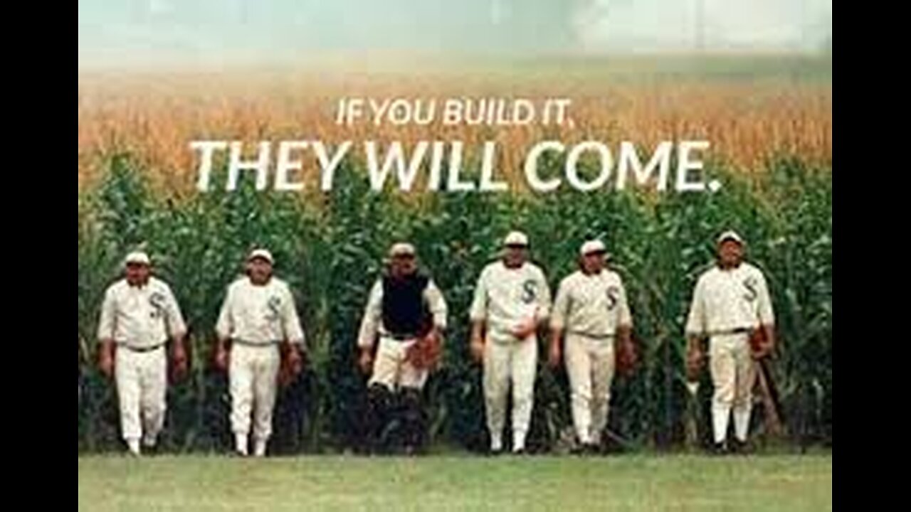 If we build it, they will come. We build community, solidarity and a parallel society...they will come. A caller has an epiphany that the "movie" we are watching aligns with the Field of Dreams film