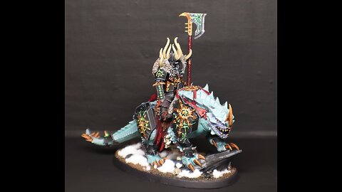 Carrero Arts - Warhammer AOS - Chaos Lord on Karkadrak