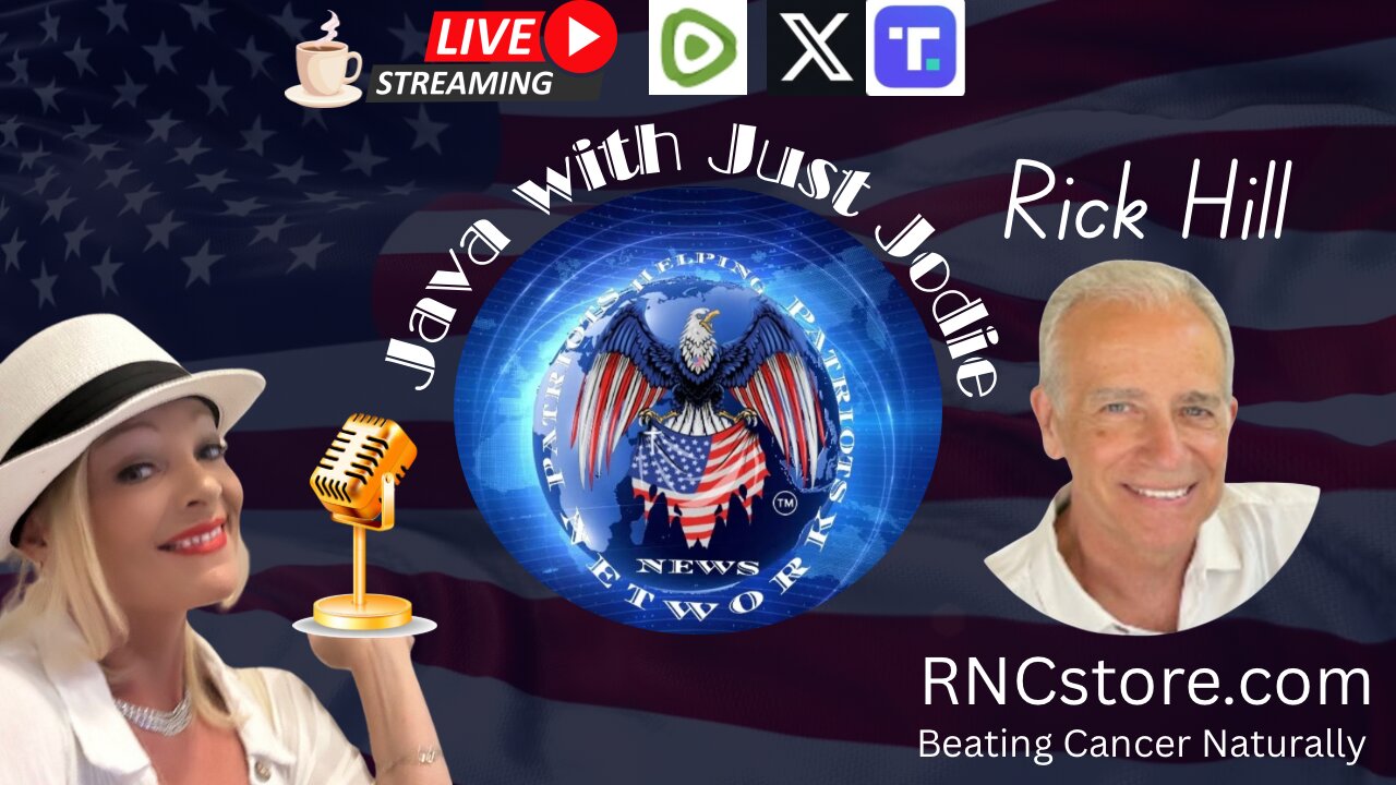 10/2/25 LIVE at 1pm! Java with Just Jodie featuring Rick Hill:CURED CANCER NATURALLY 50years later Rick lives to tell us how!