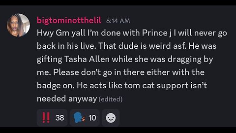 MessyCaller talks Tomi and PrinceJ, Tomi Tasha Allen