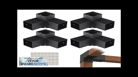 VEVOR Pergola Bracket Kit 4''x4'' 4pcs 3-Way Heavy Duty Corner Bracket Woodworks Review