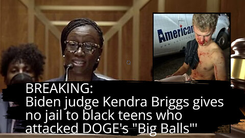 BREAKING: Biden judge Kendra Briggs gives no jail to BLACK teens who attacked DOGE's "Big Balls."