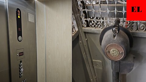 Kone EcoSpace Traction Elevator & Defunct Otis Manual Elevator - Hewes Building (Gulfport, MS)