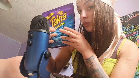 Trying EXTREME blue heat takis Mukbang ASMR | Satisfying Eating Sounds for Sleep & Tingles