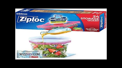 Ziploc Quart Food Storage Bags Stay Open Design with Stand-Up Bottom Easy Review