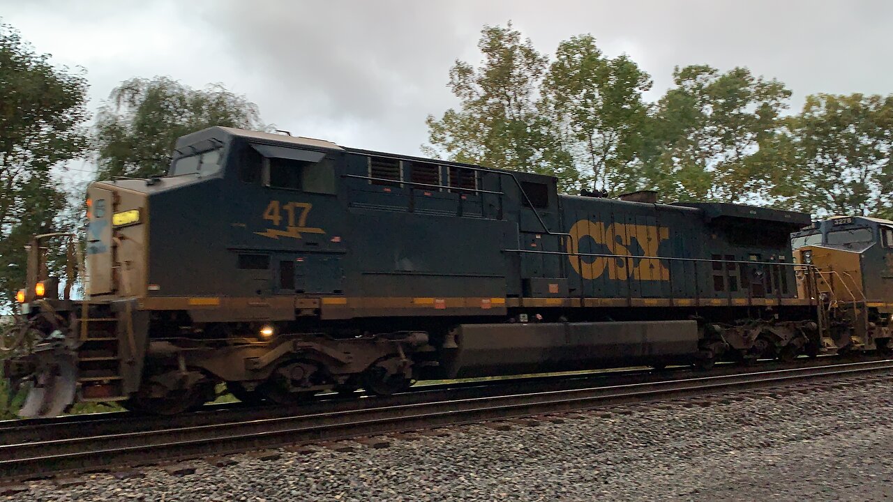 Refurbished MBTA Train 1036 follow 417 and 3278
