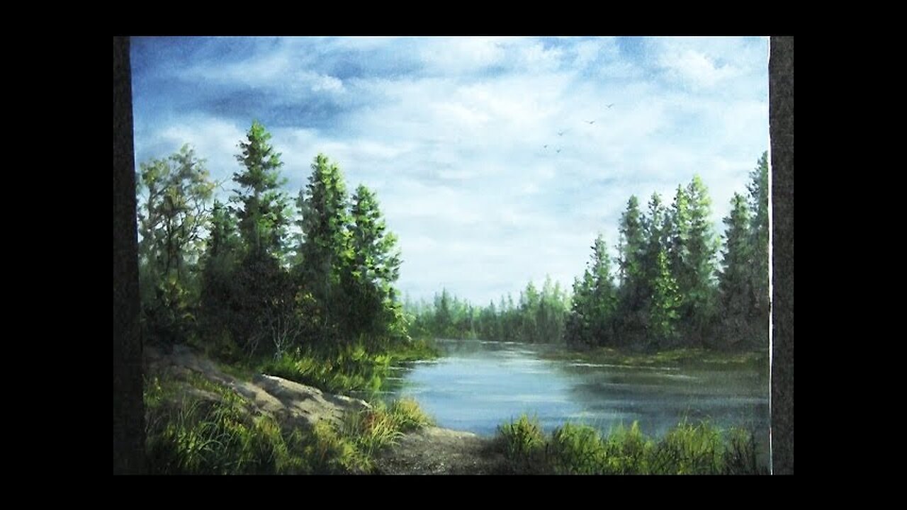 Oil Painting - Forest Lake - Paint with Kevin Hill