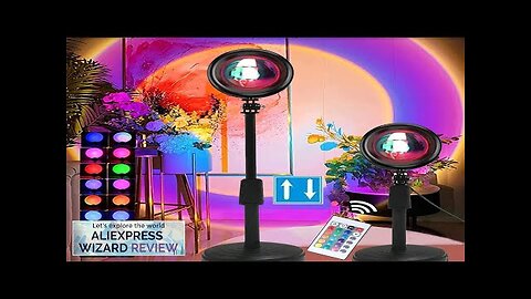 Rainbow Atmosphere Sunset Projector Lamp Night Light Sunset Light For Bedroom Room Review