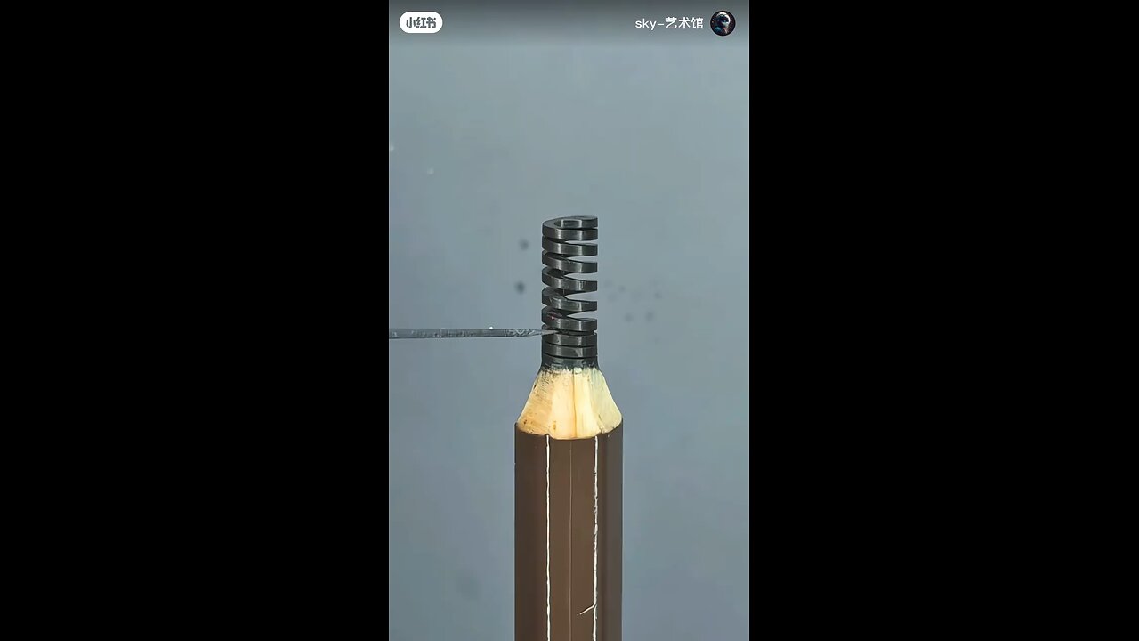 micro art creative minde with pencil tip