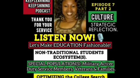 EPISODE 7 PART 2: CULTURE STRATEGIC REFLECTION(S). LET'S MAKE EDUCATION FASHIONABLE - TOGETHER!