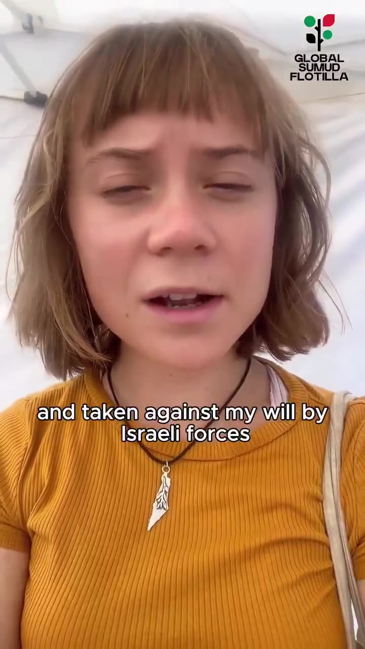 Greta Thunberg has been captured by Israel.. So0 sad LOL