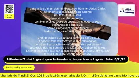 Réflexions d'André Angrand après lecture des textes par Jeanne Angrand. Date: 10/21/25
