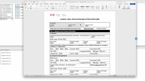 Health Canada CTA in CTD fromat - Completing the clinical trial attestation form.