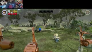 Carson gaming play Lego Jurassic world part 4