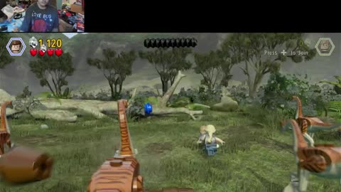 Carson gaming play Lego Jurassic world part 4