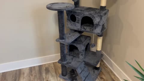 The Ultimate Cat Tower? Sweetcrispy’s 54-Inch Multi-Level Cat Tree with Scratching Post!